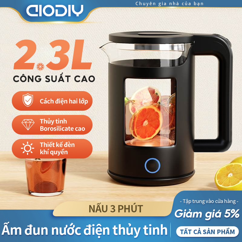 Electric kettle 2.0L/2.3L large capacity 304 stainless steel fast boiling electric kettle brand new household electric kettle