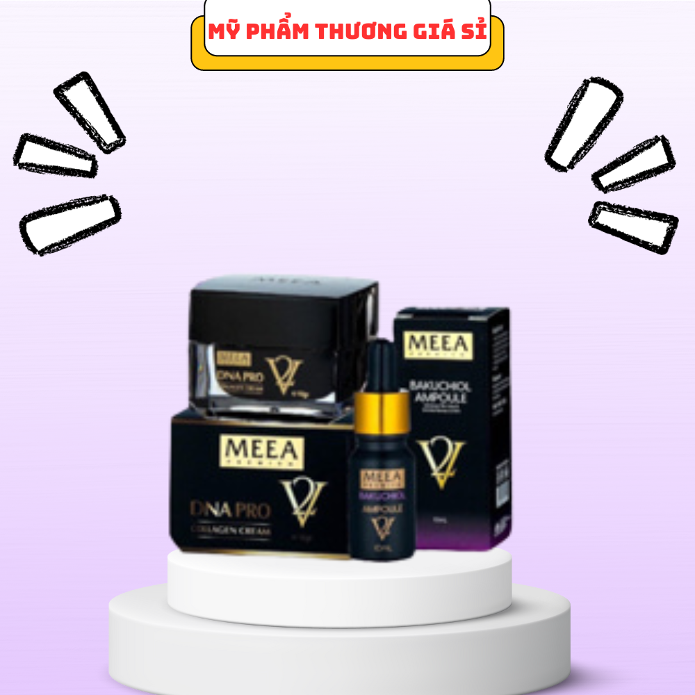 Combo Tinh Chất Bakuchoil & Kem Face Dna cá hồi Collagen Ver 2 10ml Meea