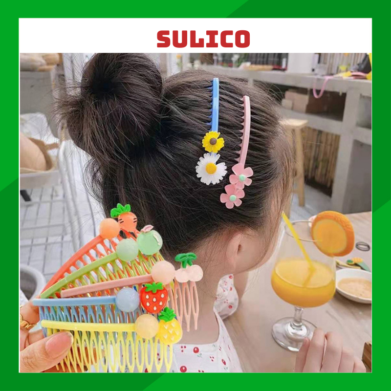 Lược cài tóc hình hoa dễ thương cho bé Sulico