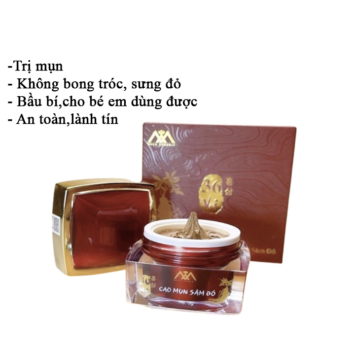 Cao mụn sâm đỏ 36 vị - meea organic, giảm mụn, thâm date mới 2023