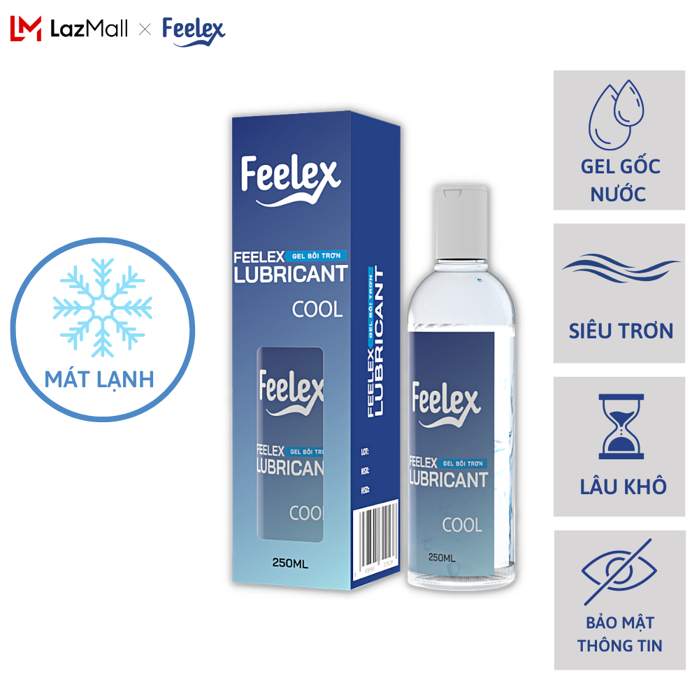 Gel bôi trơn quan hệ Feelex Lubricant Cool gấp đôi độ trơn nhiều mùi hương Chai 250ml