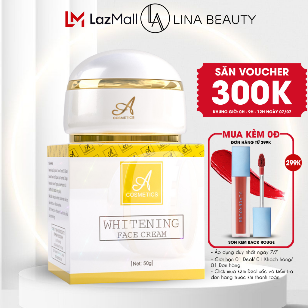Kem dưỡng trắng da mặt face pháp dưỡng ẩm mờ nám giảm mụn A cosmetics 20gr