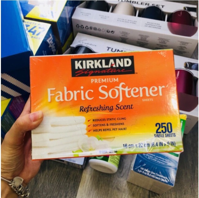 giấy thơm quần áo kirkland fabric softener mẫu mới 2022 4in1 [hộp lớn 250 tờ] mùi việt kiều hàng mỹ 4