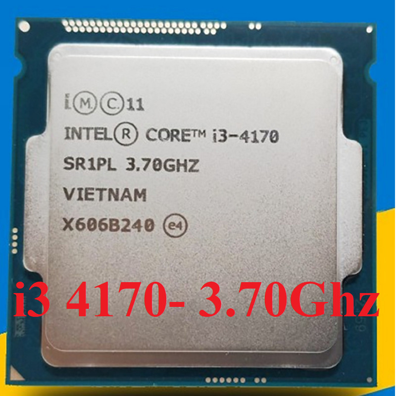 Bộ vi xử lý Intel Core i3 4170 socket 1150 Dùng cho main h81, b85, Q87 …. Bảo hành 1 tháng.
