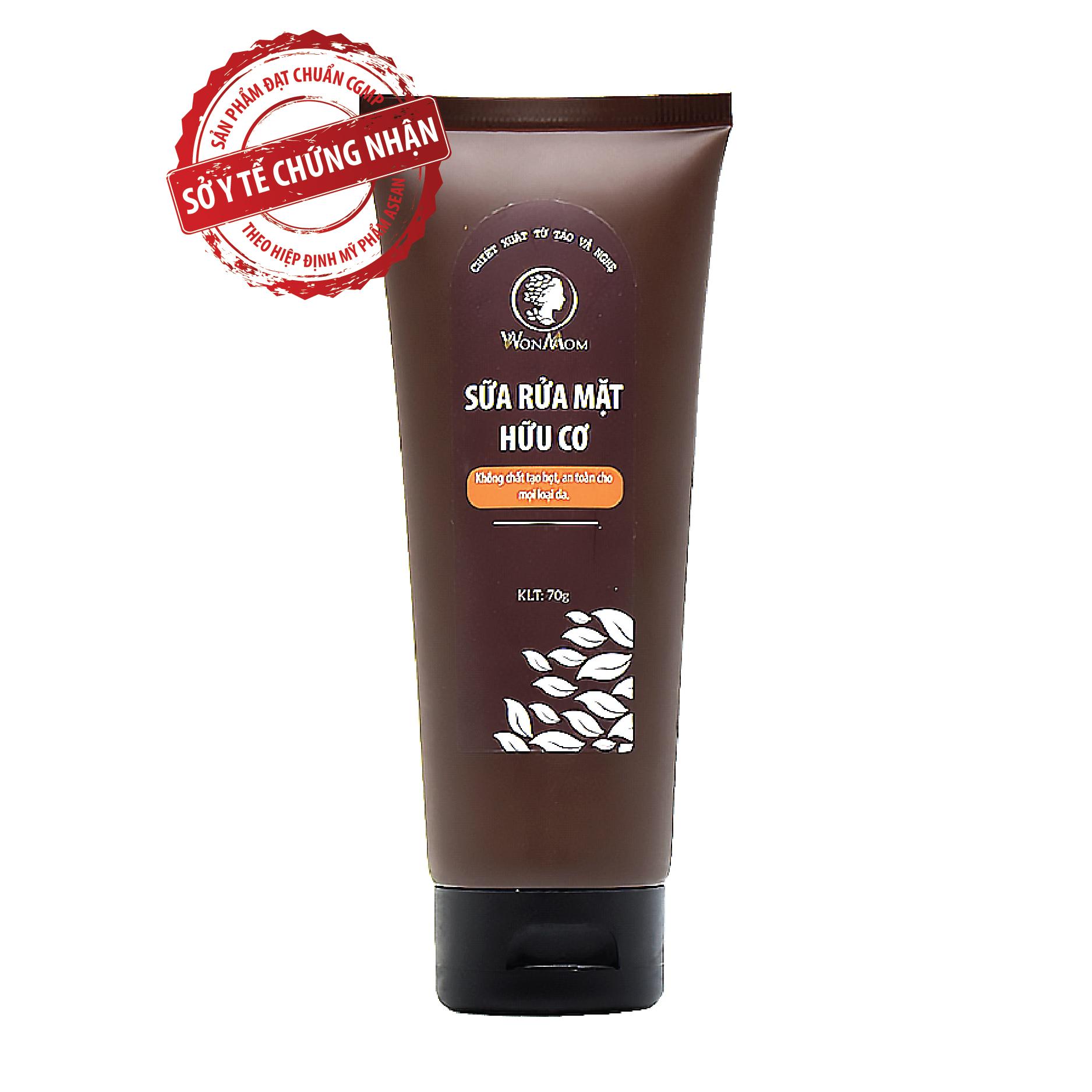 Sữa rửa mặt hữu cơ wonmom 70g