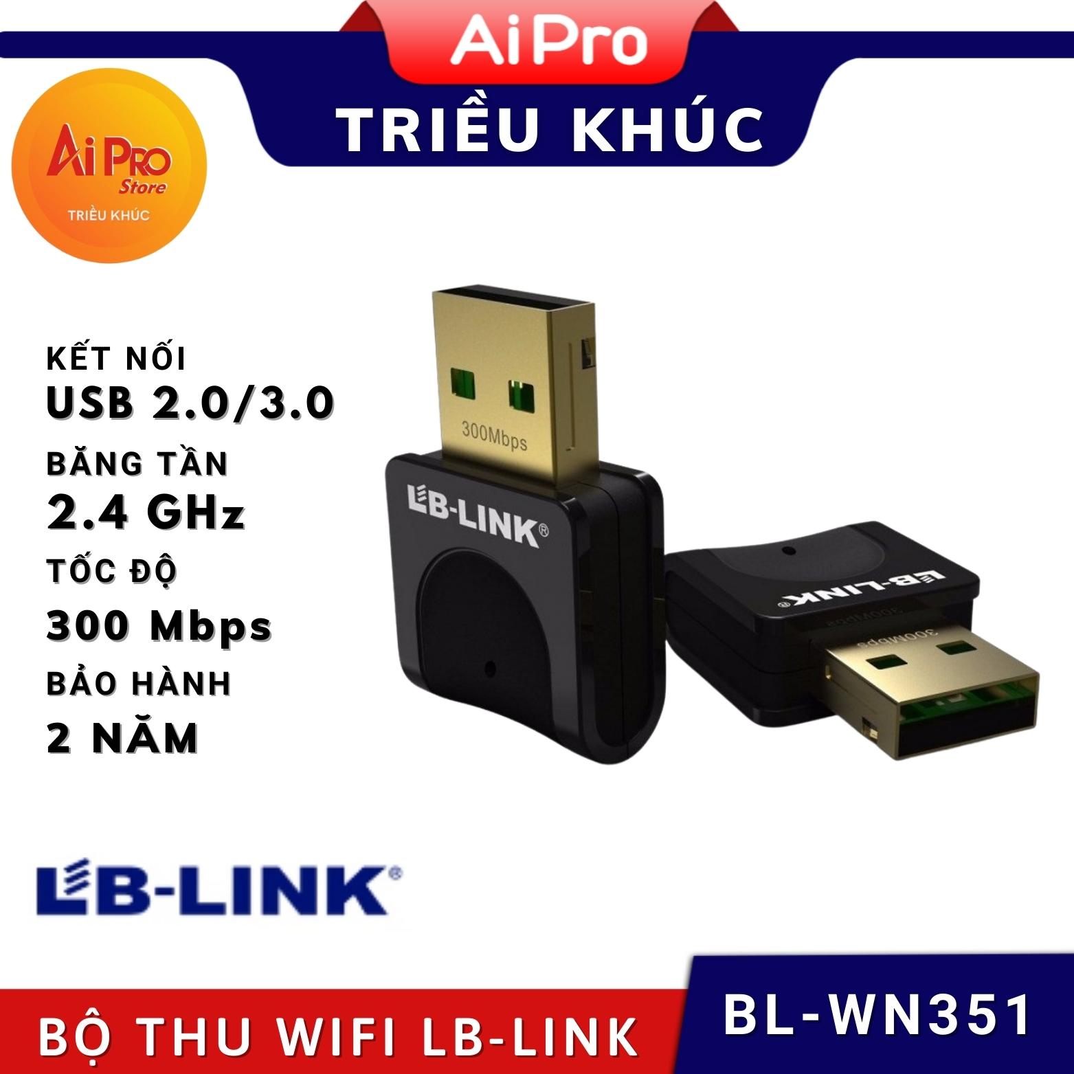 Bộ thu wifi lblink siêu nhỏ bl-wn351 tốc độ 300mbp - hàng chính hãng
