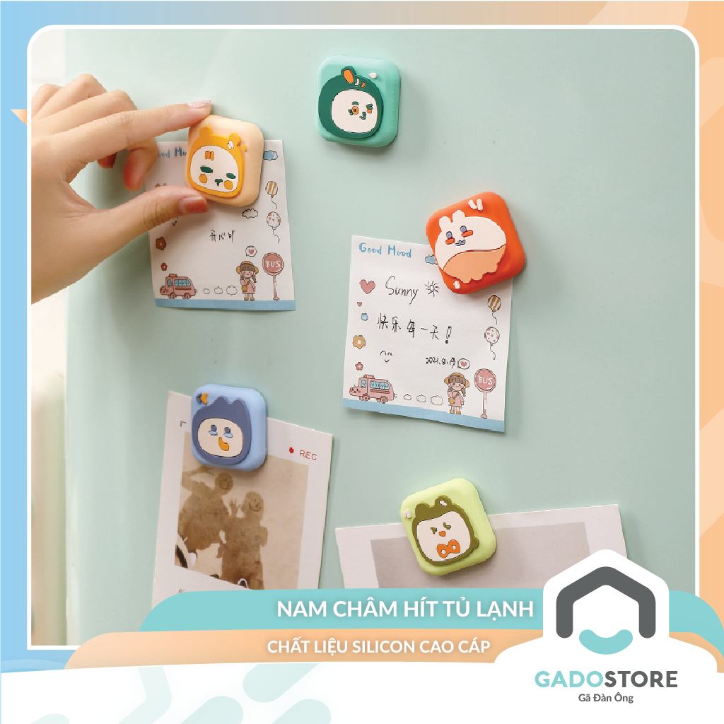 Nút nam châm dán tủ lạnh GADO cục nam châm hít cánh cửa tủ lạnh hoặc thanh kim loại