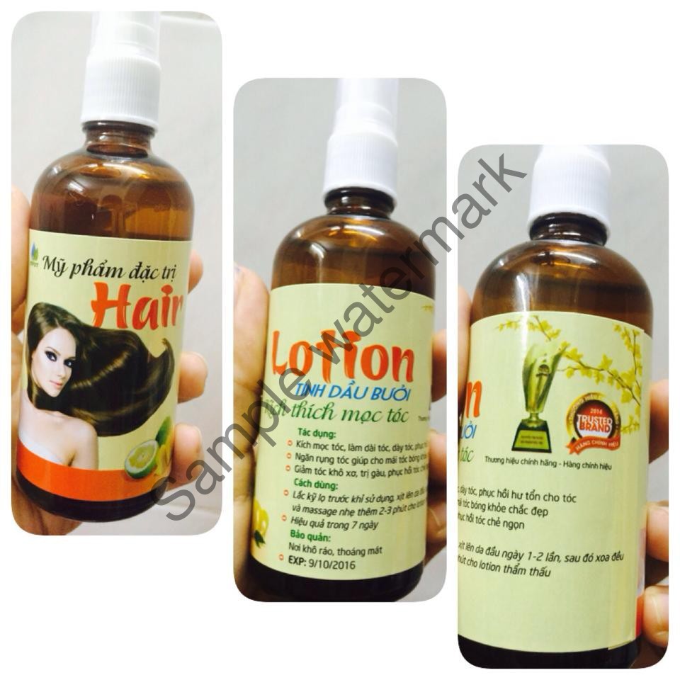 Tinh dầu bưởi Kích thích mọc tóc Hair Lotion 100ml rụng tóc Dưỡng mềm mượt