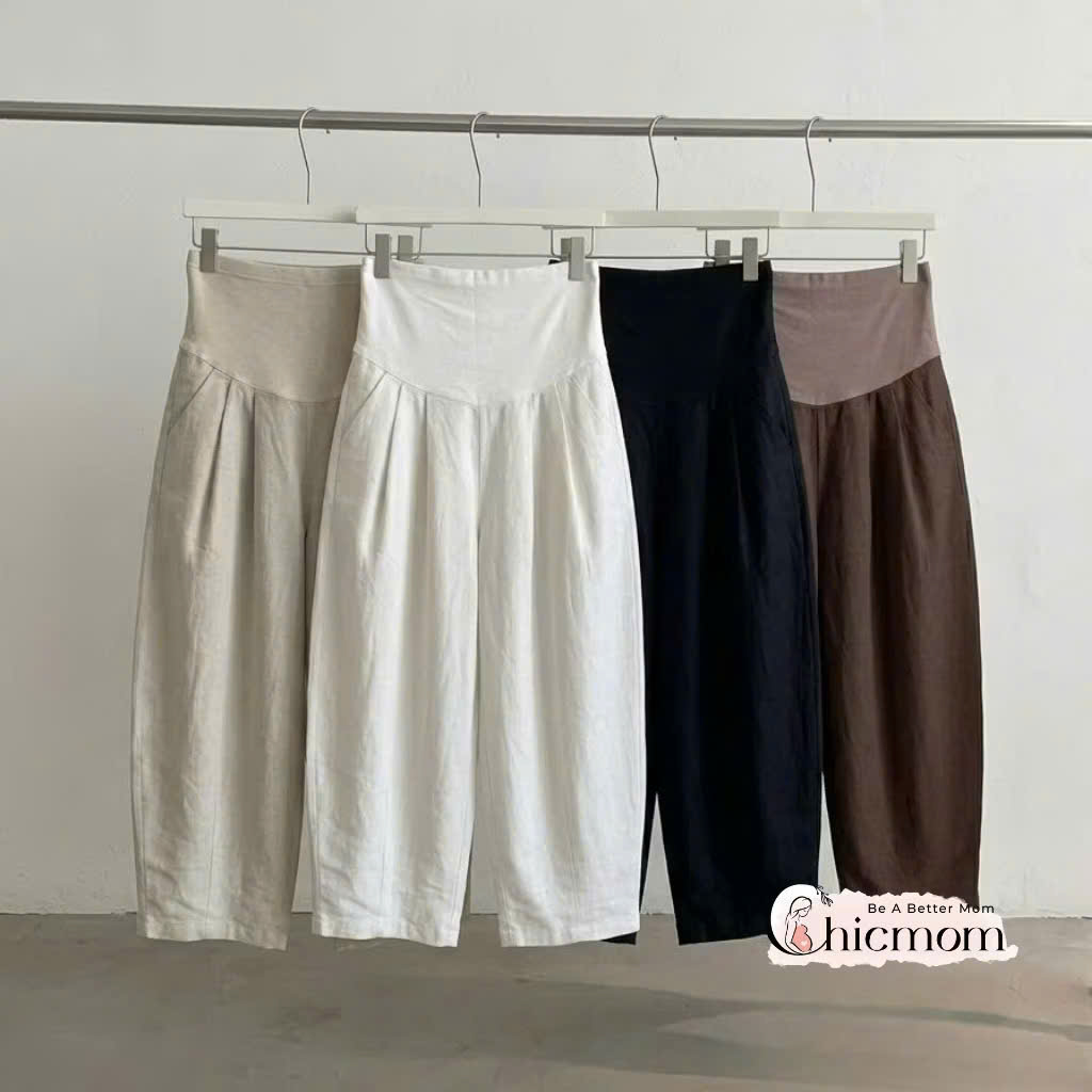 Quần bầu dáng bom thụng siêu thoải mái chất kaki nhật