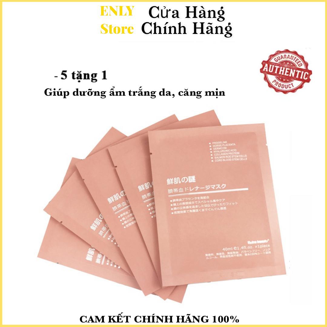 [5 TẶNG 1] Mặt Nạ Nhau Thai Cừu Tế Bào Gốc Mặt Nạ Dưỡng da Công nghệ Nhật Bản Dưỡng Ẩm Trắng Da Chăm sóc da Tái Tạo Da Cho làn da Sáng Mịn Trẻ Trung Mỹ phẩm Nội Địa Trung