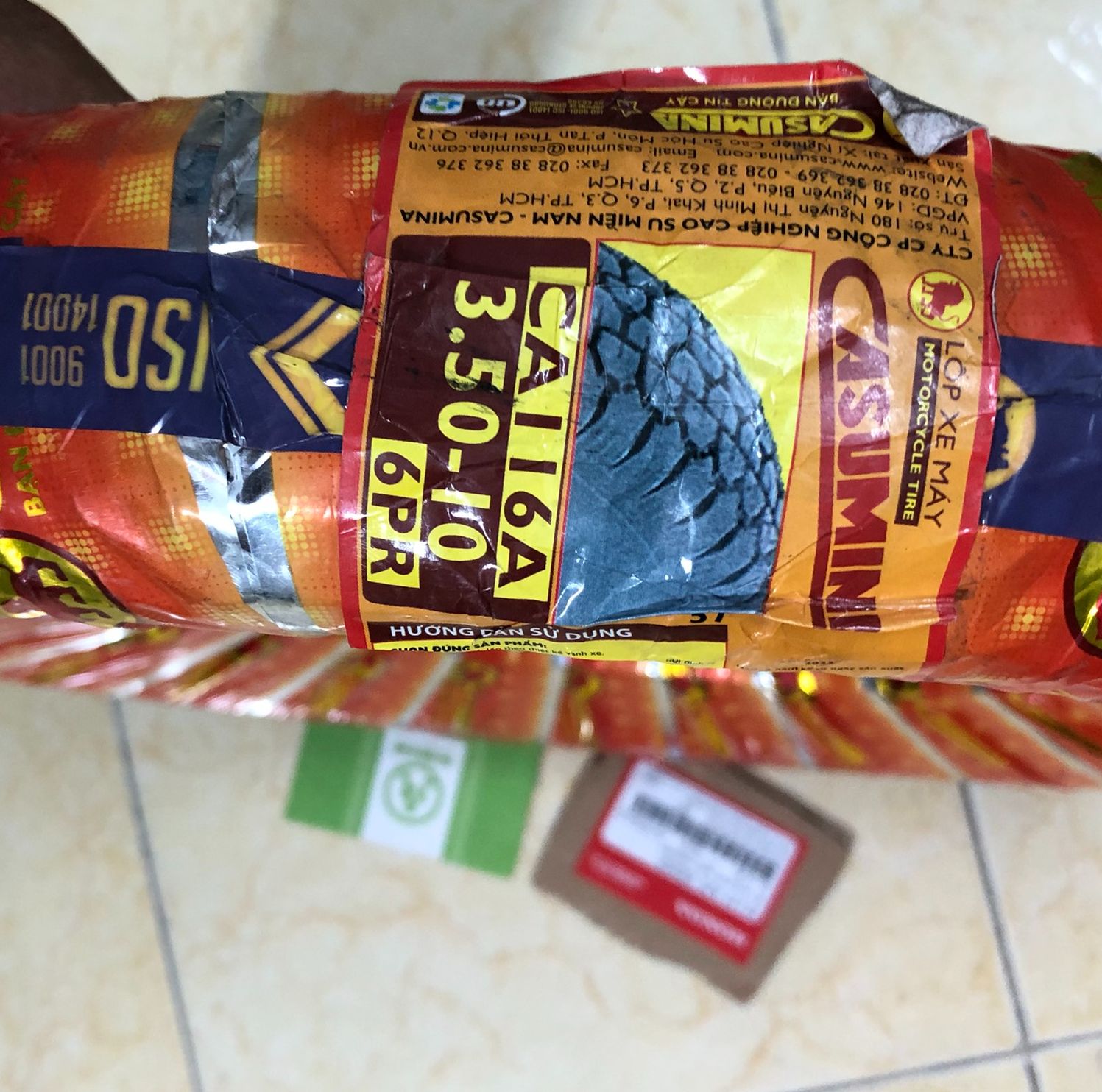 Lốp xe máy HONDA CHALY CASUMINA 3.50-10 xài ruột