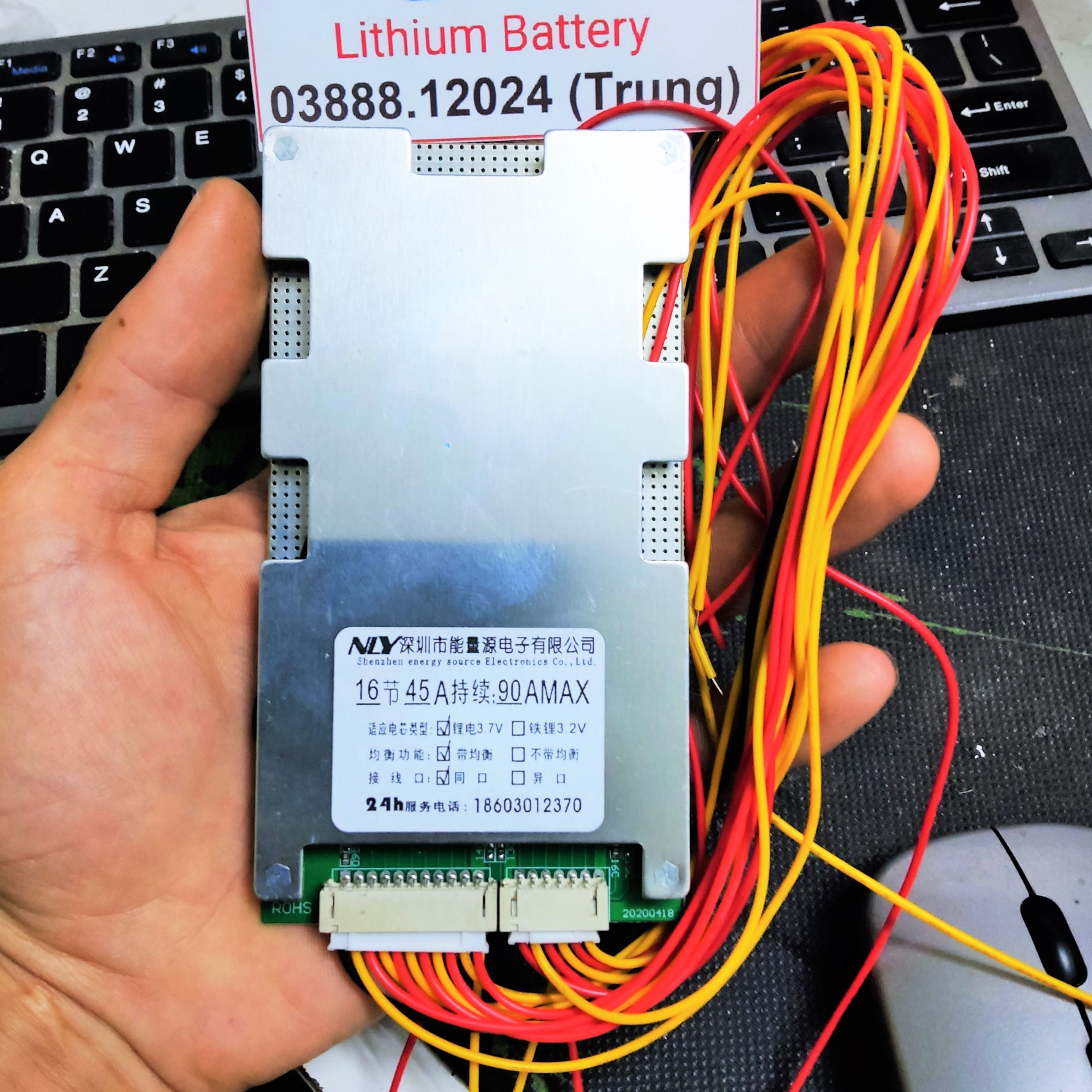 Mạch bms bảo vệ 16s 60v 45a 90a dùng cho pin lithium li-on + lipo 3,7v - 4,2v. có cân bằng giữa các cell rất bền. dùng đóng bình pin xe đạp điện, xe máy điện 60v