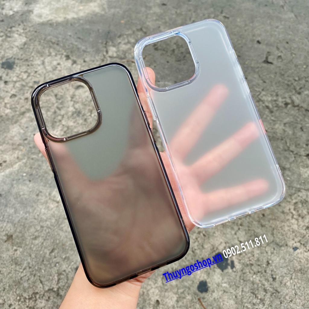 Ốp lưng mờ chống vân tay Iphone 13 Pro Max / Iphone 13 Pro / Iphone 13 / Iphone 13 mini / Iphone 12 Pro Max / 12 Pro /12 - Xám mờ,Iphone 12 Pro Max