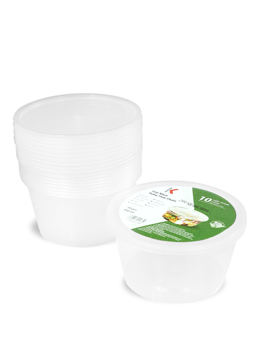 Hộp nhựa tròn Kokusai 700ml lốc 10 cái
