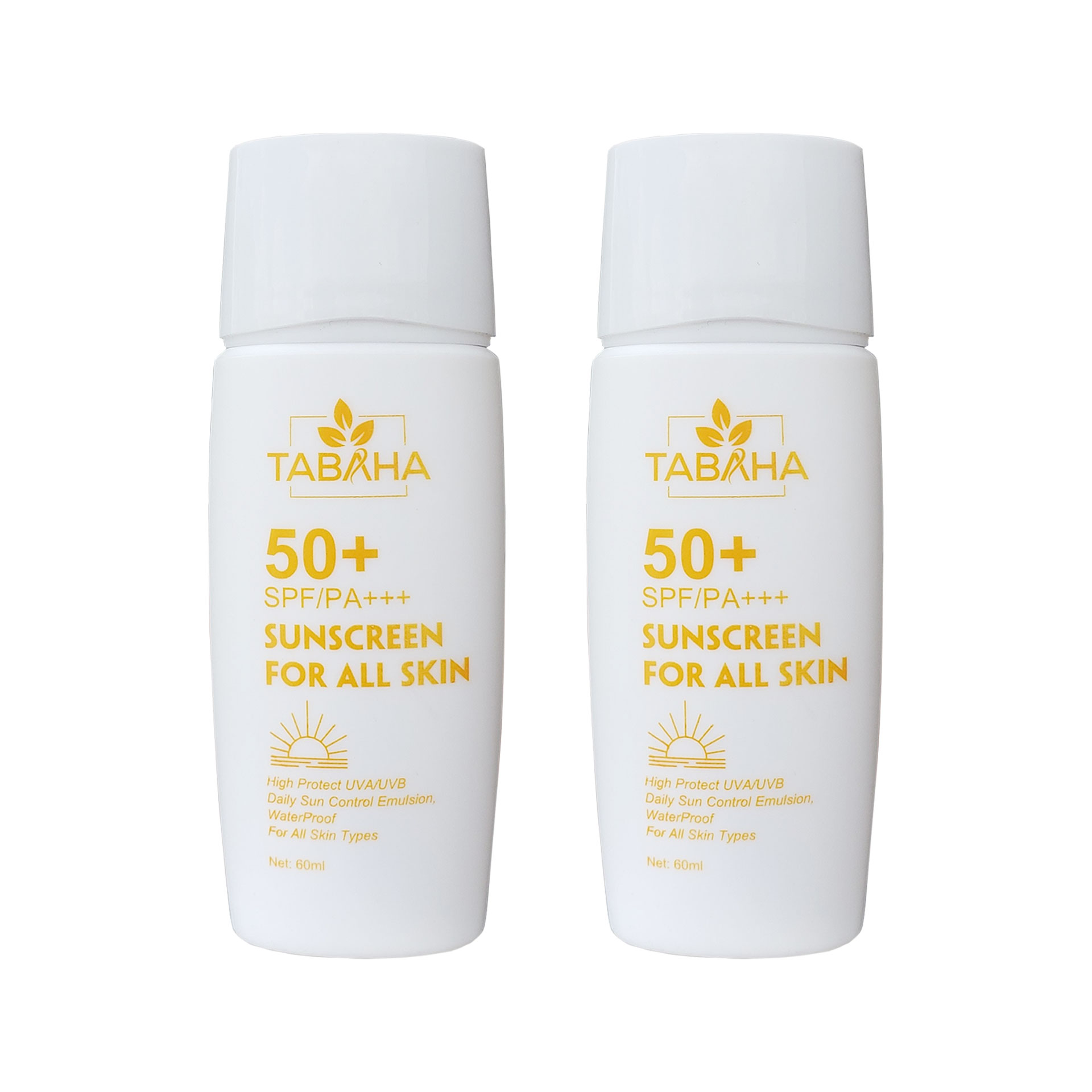 Kem chống nắng dưỡng ẩm da Tabaha Sunscreen UV SPF 50+ PA+++ 60ml dùng cho da mặt và body