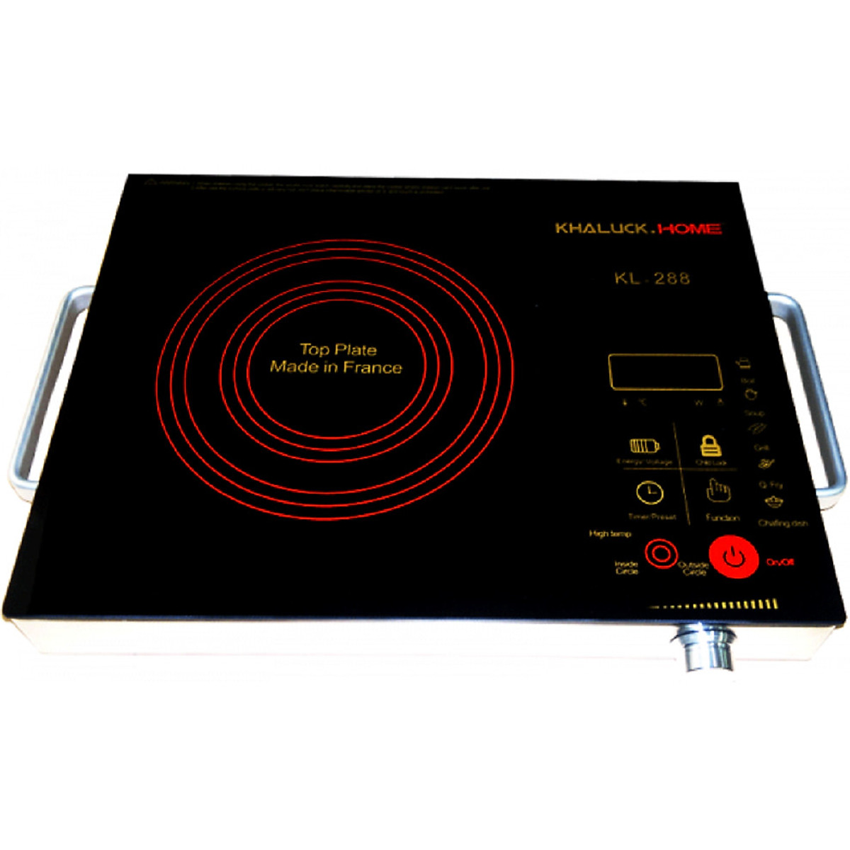 Nơi bán bếp hồng ngoại 2 vòng nhiệt khaluck.home kl-288 chính hãng giá rẻ, bếp cảm ứng nấu nhanh, tiết kiệm năng lượng, an toàn khi sử dụng, mặt bếp bằng đá cao cấp, sang trọng, chống trầy xước, chịu lực, chịu nhiệt tốt.