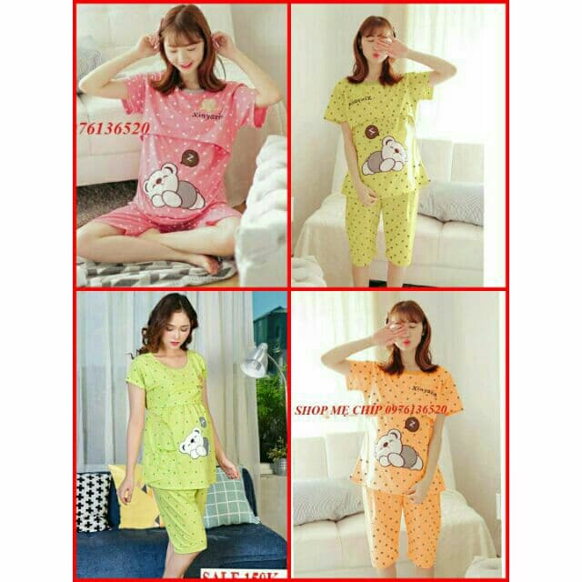 BỘ ĐỒ BẦU VÀ SAU SINH CBXL-100%COTTON, Đủ size  45-90Kg
