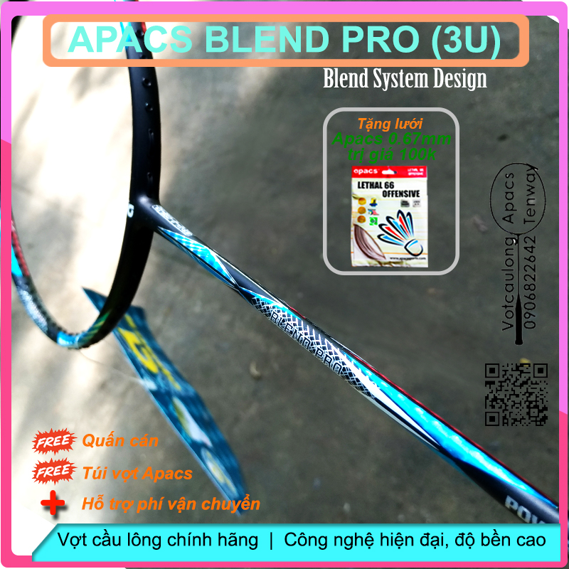 TangLuoi_Vợt cầu lông Apacs Blend Pro – Power Plus | Công thủ linh hoạt