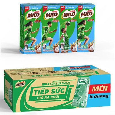 Sữa milo ít đường 48*180ml