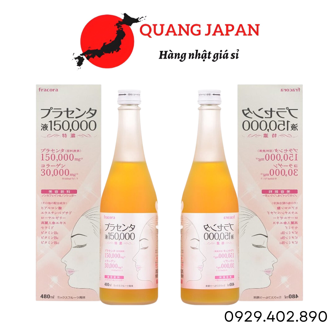 Nước uống nhau thai cừu fracora placenta nhật bản - đẹp da, chống lão hóa