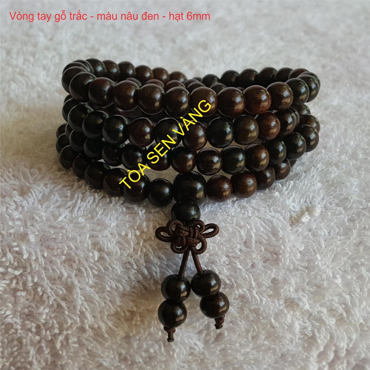 [HCM]Chuỗi hạt đeo tay gỗ trắc đen 6mm. Đeo cổ tay nhiều vòng. Màu nâu đen. Gỗ quý hiếm.