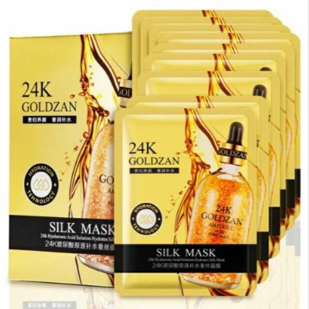 10 Miếng Mặt Nạ Vàng 24k Goldzan - Nuôi Dưỡng Trắng Sáng Da Từ Sâu Bên Trong