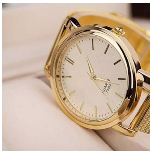 [HCM]Đồng Hồ Dây Thép Không Gỉ Xì Ánh Kim (màu vàng)