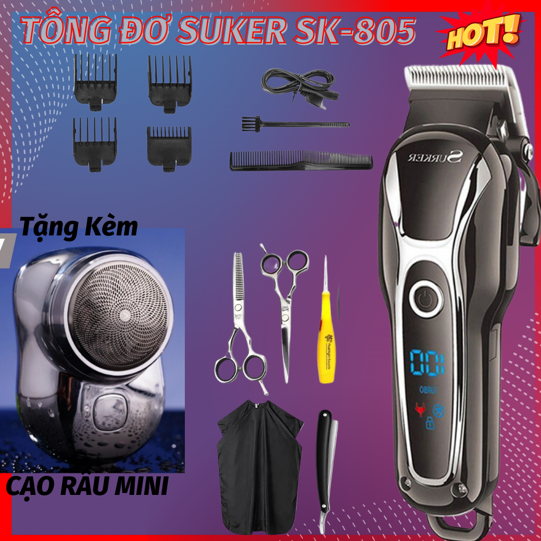 Tông đơ cắt tóc chuyên nghiệp loại tốt - Tăng đơ hớt tóc gia đình tặng kèm phụ kiện - Máy cắt tóc công xuất lớn, an toàn, Đi Kèm Phụ Kiện