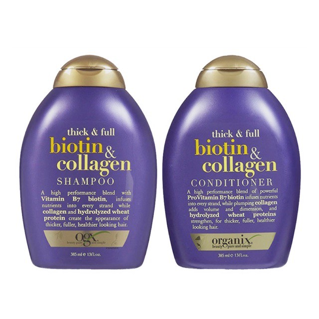 Combo 1 dầu gội & 1 dầu xã biotin & collagen 385ml