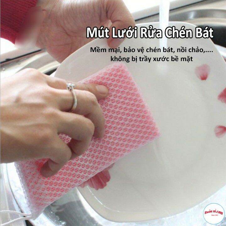 Miếng mút lưới rửa chén, bát tạo bọt