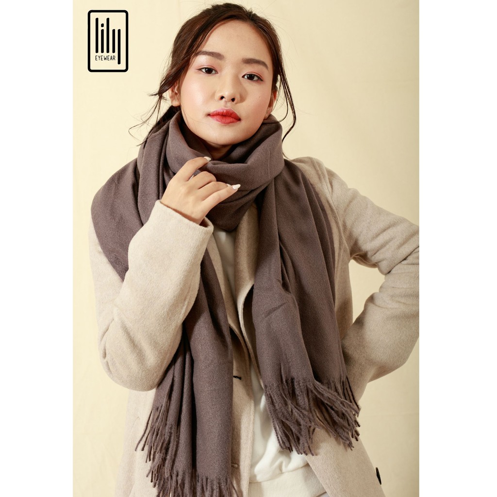 Khăn len nam nữ Lilyeyewear phong cách hàn quốc chất mịn khăn quàng cổ ấm áp