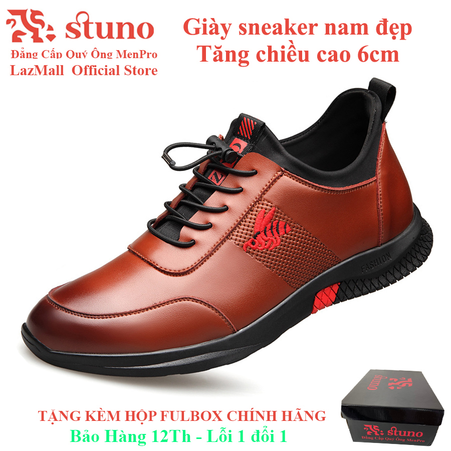 Giày Tự Tin Stuno Menpro SG126 FullBox – Giày sneakers nam tăng chiều cao 6cm HOT nhất hiện nay – Đế cao su chống trơn trượt, êm chân (Bảo Hành 12 tháng – lỗi 1 đổi 1)