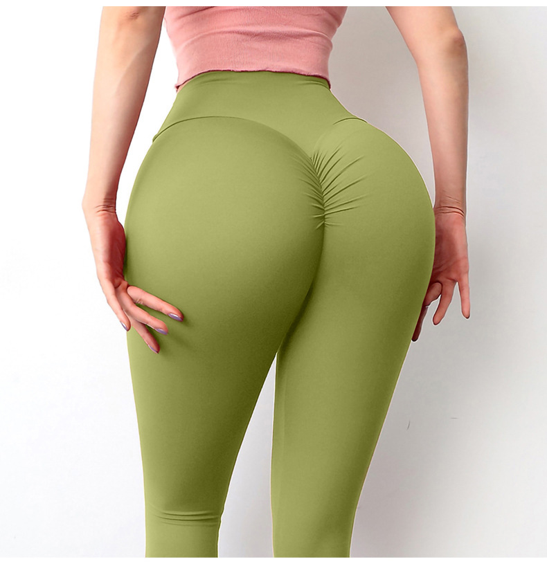 Quần dài tập Yoga, Gym 717 , Quần chun đào lưng V legging vải poly mịn thun lạnh lulu cao cấp - 4