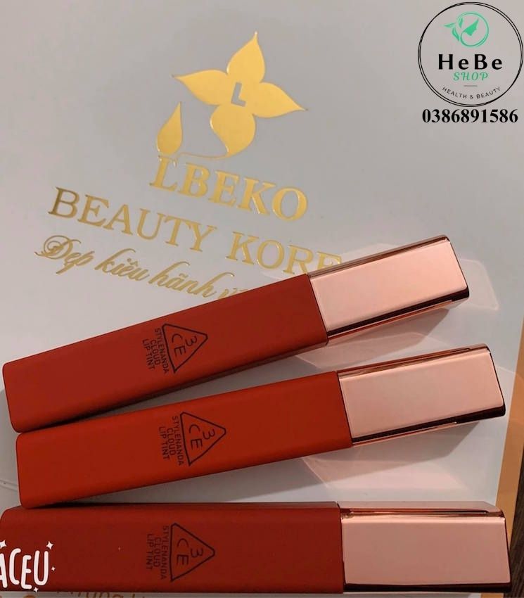 Siêu phẩm son 3ce mẫu mới nhất hàn quốc – son kem, son lì lâu trôi – sắc môi tươi tắn – môi mềm mịn tuyệt đối – không bị khô + hebeshop + mp008