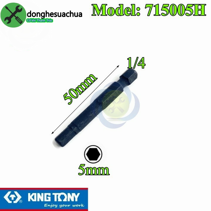 Mũi lục giác 5mm kingtony 715005h kích thước 5mm x 50mm