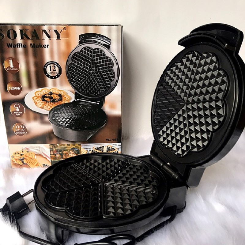 Máy Làm Bánh Kẹp Tàn Ong, Waffle, Bông Lan Sokany