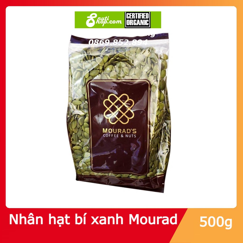 Nhân hạt bí xanh  ĐÃ SẤY CHÍN, ăn liền / Sống làm sữa hạt thương hiệu Mourad Úc