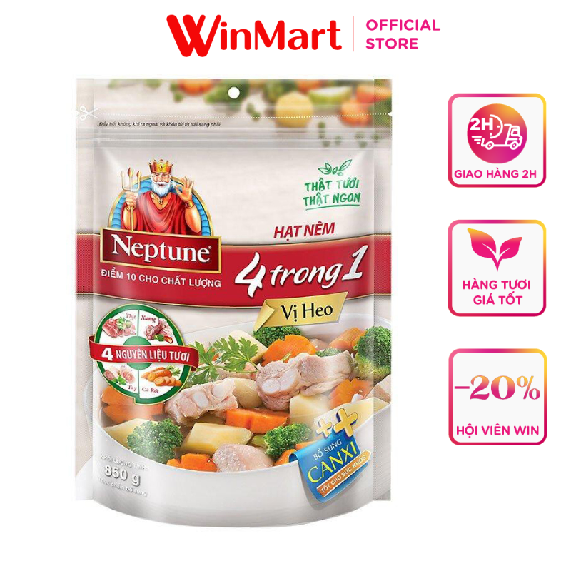 [Siêu thị WinMart] -Hạt nêm Neptune 4 trong 1 - heo 850g