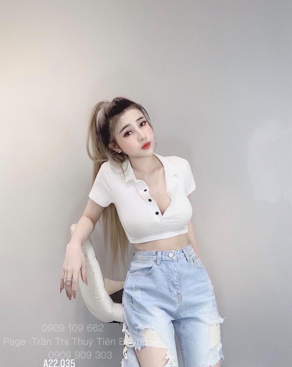 [HCM]ÁO THUN CROPTOP FORM ÔM CỔ SƠ MI - ÁO THUN CROPTOP PHONG CÁCH