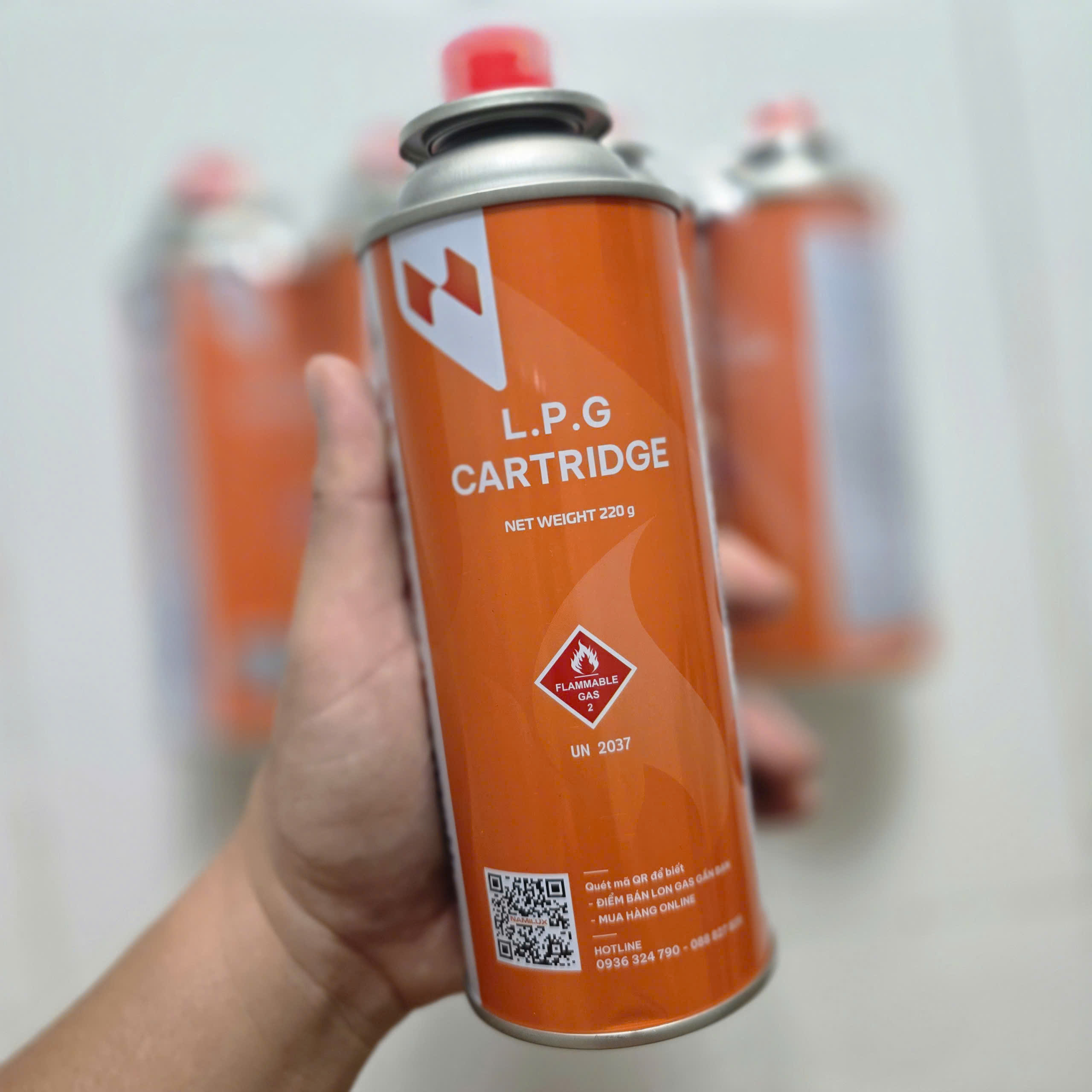 Lốc 4 Lon gas mini Namilux 220gr - Mẫu mới nhất 2025