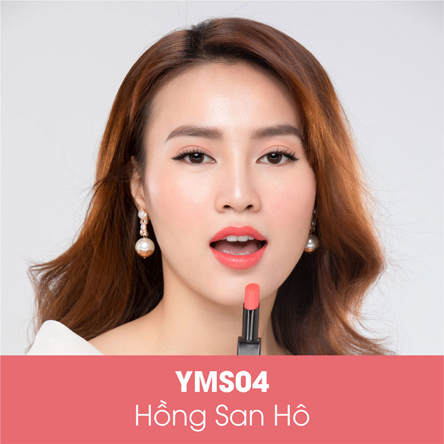 Son dưỡng collagen yms04 - coral pink - hồng san hô