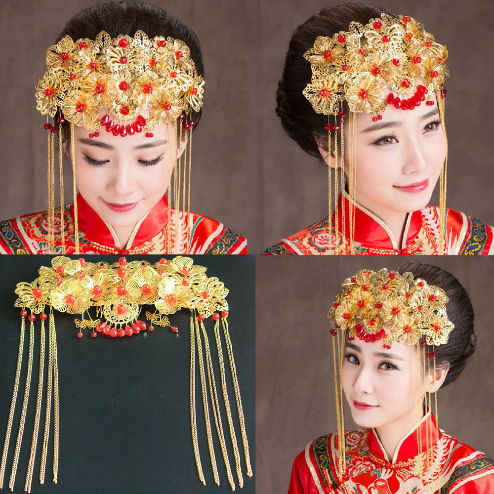 Cài Tóc Mỹ Ký Vàng Cổ Trang Trung Hoa