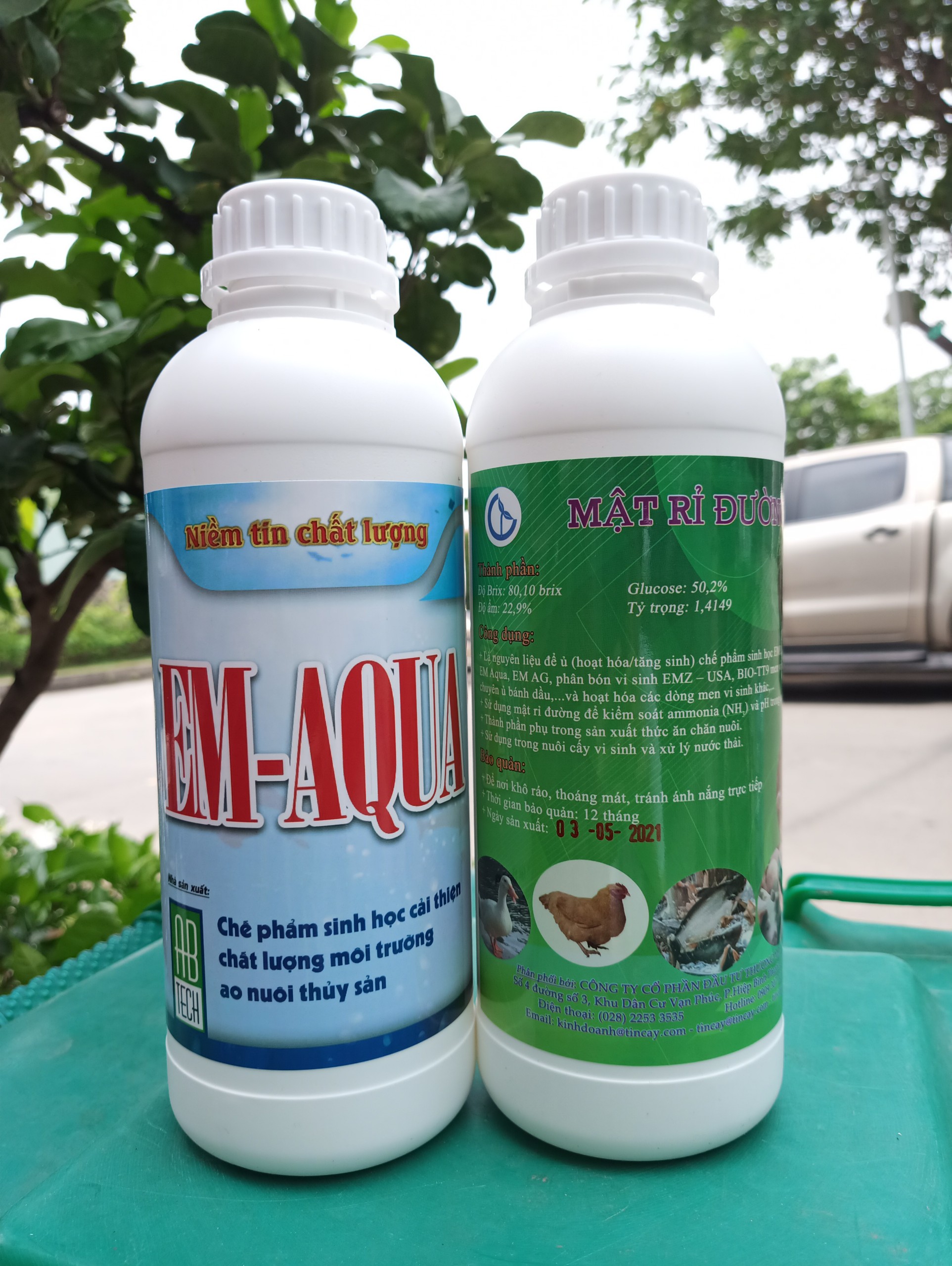 Combo 1 lít EM GỐC EM AQUA Và 1 lít Mật Rỉ Đường – Nâng Cao Sản Lượng Nuôi Trồng