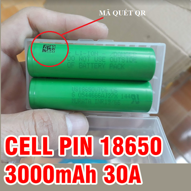 Pin sạc 18650 sony VTC6 dung lượng 3000mah dòng xả cao 30A dùng cho  đèn pin, quạt mini cầm tay, sạc dự phòng , xe đạp điện và các thiết bị cầm tay mini bộ 2 viên (pin mới)