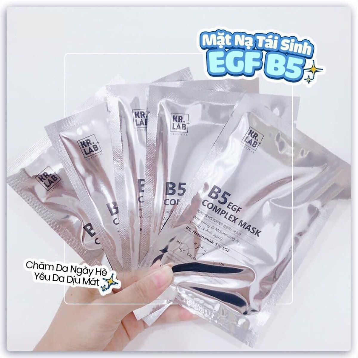 Mặt nạ b5 kr.lab egf complex mask krlab giúp cấp ẩm kr lab+ dưỡng trắng phục hồi da sản sinh collagen dưỡng ẩm chuyên sâu tái sinh làn da