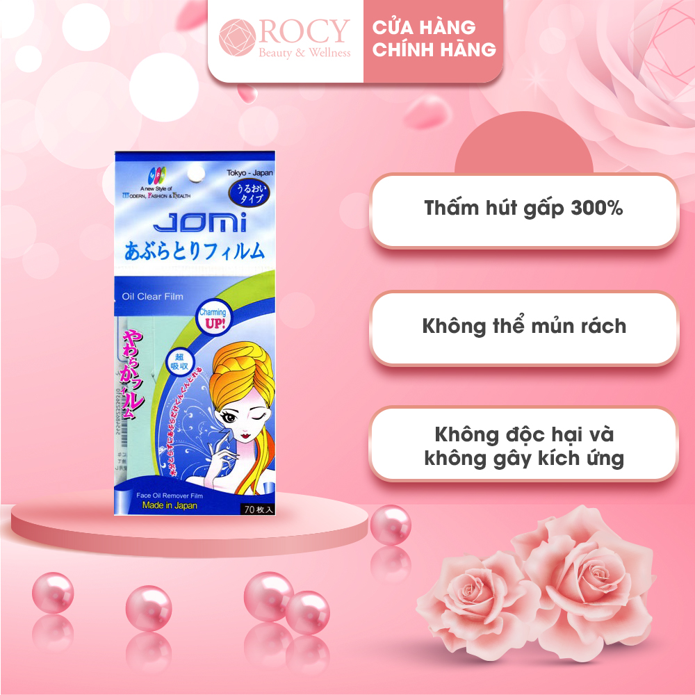 Giấy thấm dầu jomi xanh nhật bản oil clear film 70 tờ