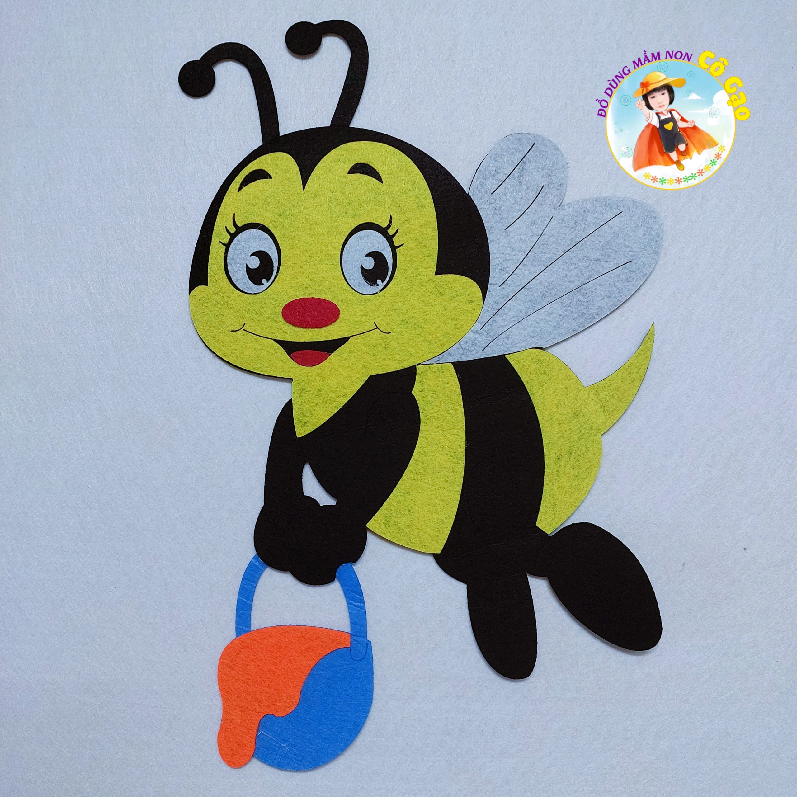 Con ong đồ chơi vải nỉ trang trí trường lớp -40cm