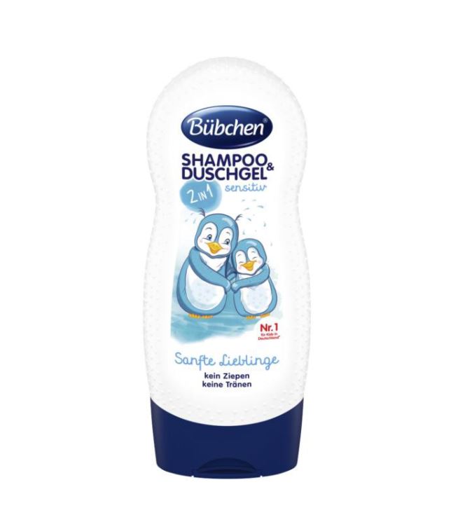 Sữa tắm gội Bubchen Chim cánh cụt cho trẻ sơ sinh và trẻ nhỏ 2in1 230ml - Nhập khẩu chính hãng Đức