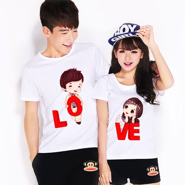 [Freeship]Áo Thun Cặp Đôi Tình Yêu Vợ Chồng Đẹp Anbe 01 Vải Đẹp Dày Mịn Hình In Rõ Nét Mặc Thoáng Mát