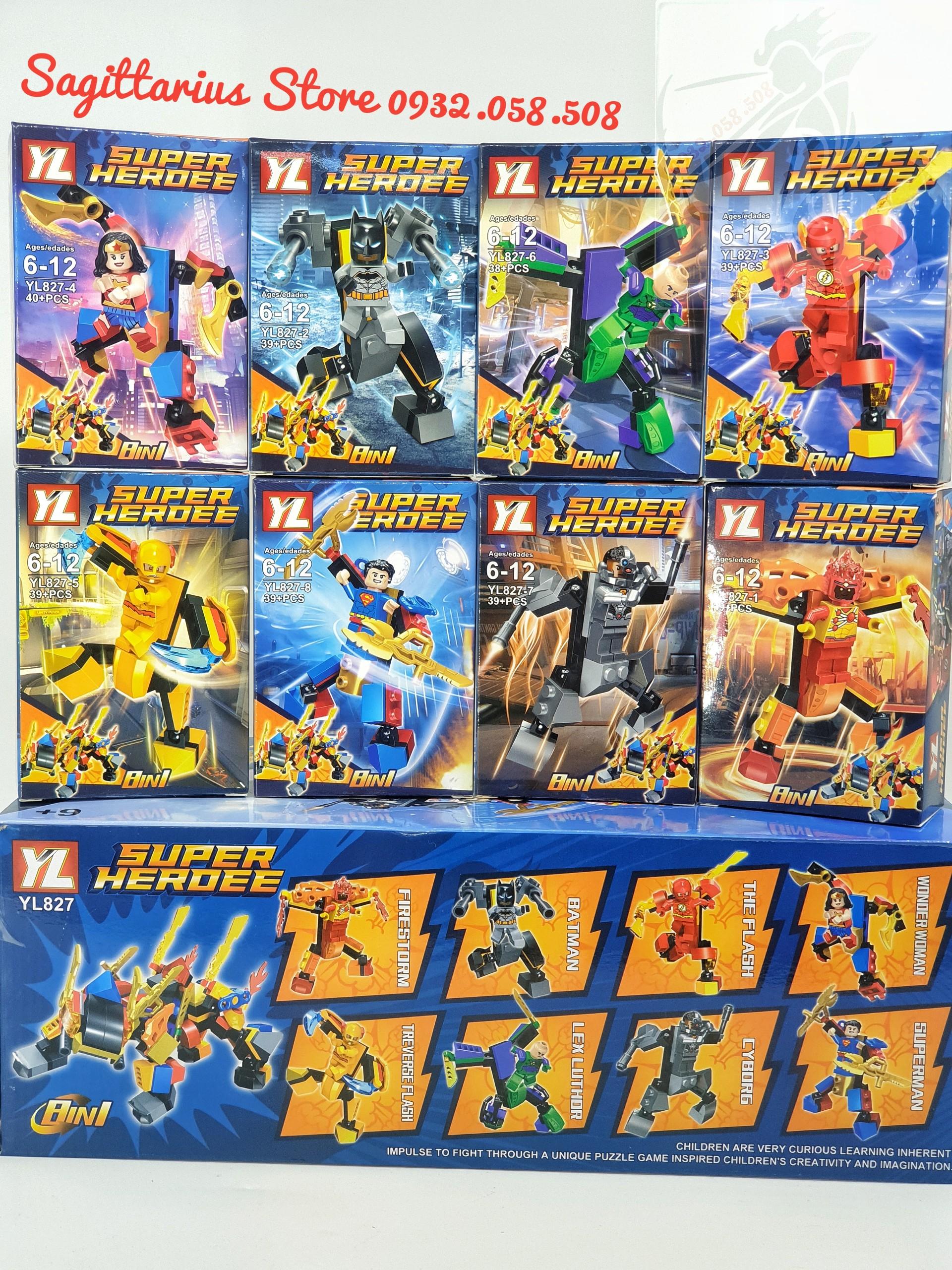 [HCM]Bộ Combo 8 Minifigures lắp ráp các siêu anh hùng Marvel